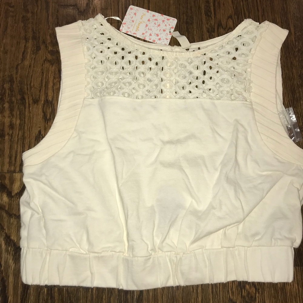 NEW Free People Cream Crop Top